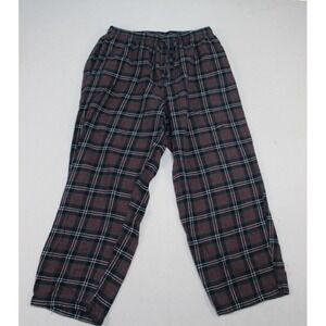 Nautica Sleepwear Men Red Plaid Casual Loose Size Large